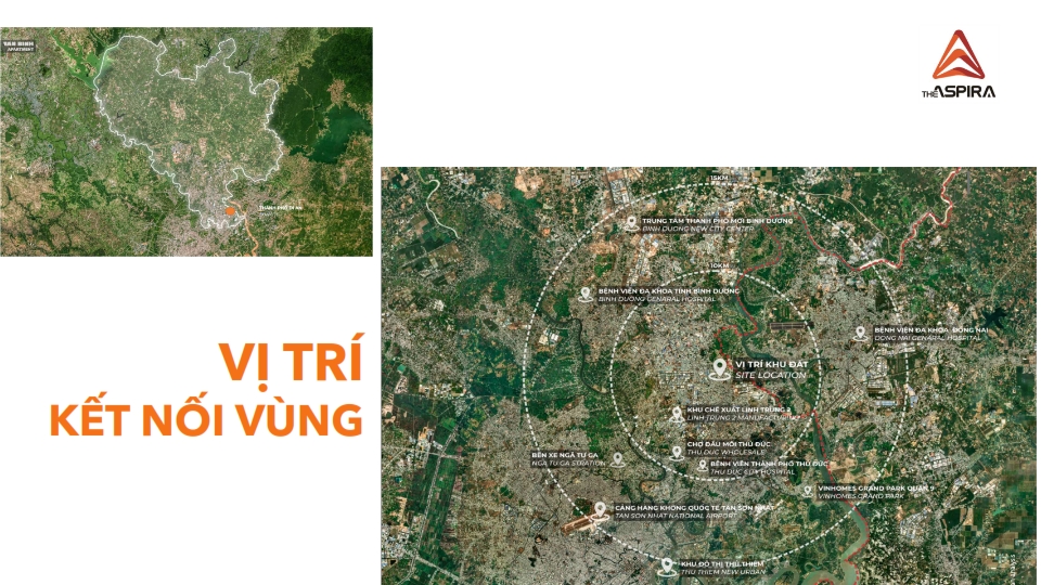 Liên kết vùng từ căn hộ The Aspira đến khu vực xung quanh