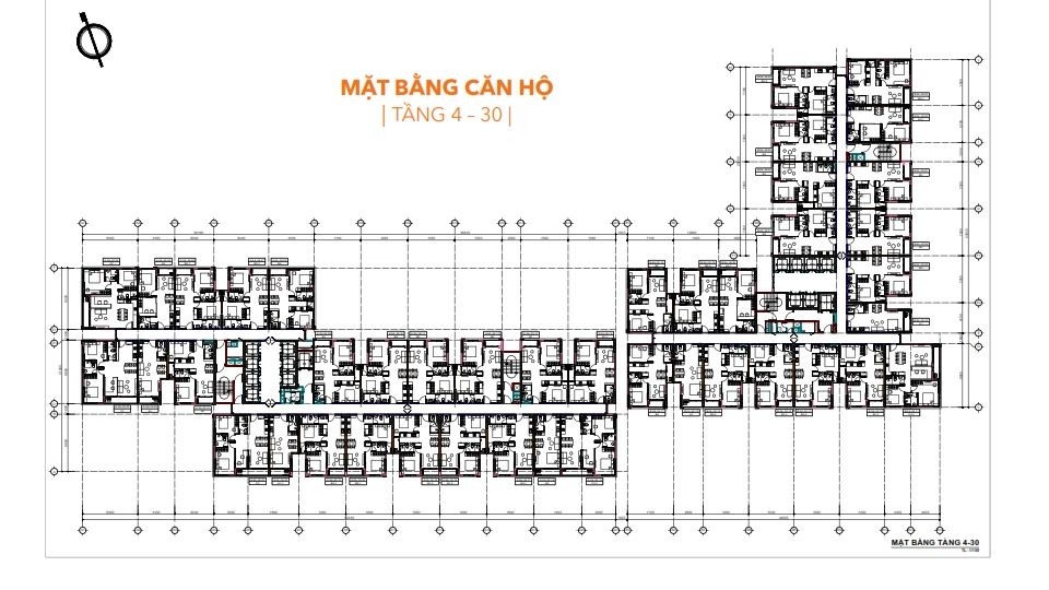Mặt bằng tầng 4 - 30 căn hộ The Arpira Bình Dương