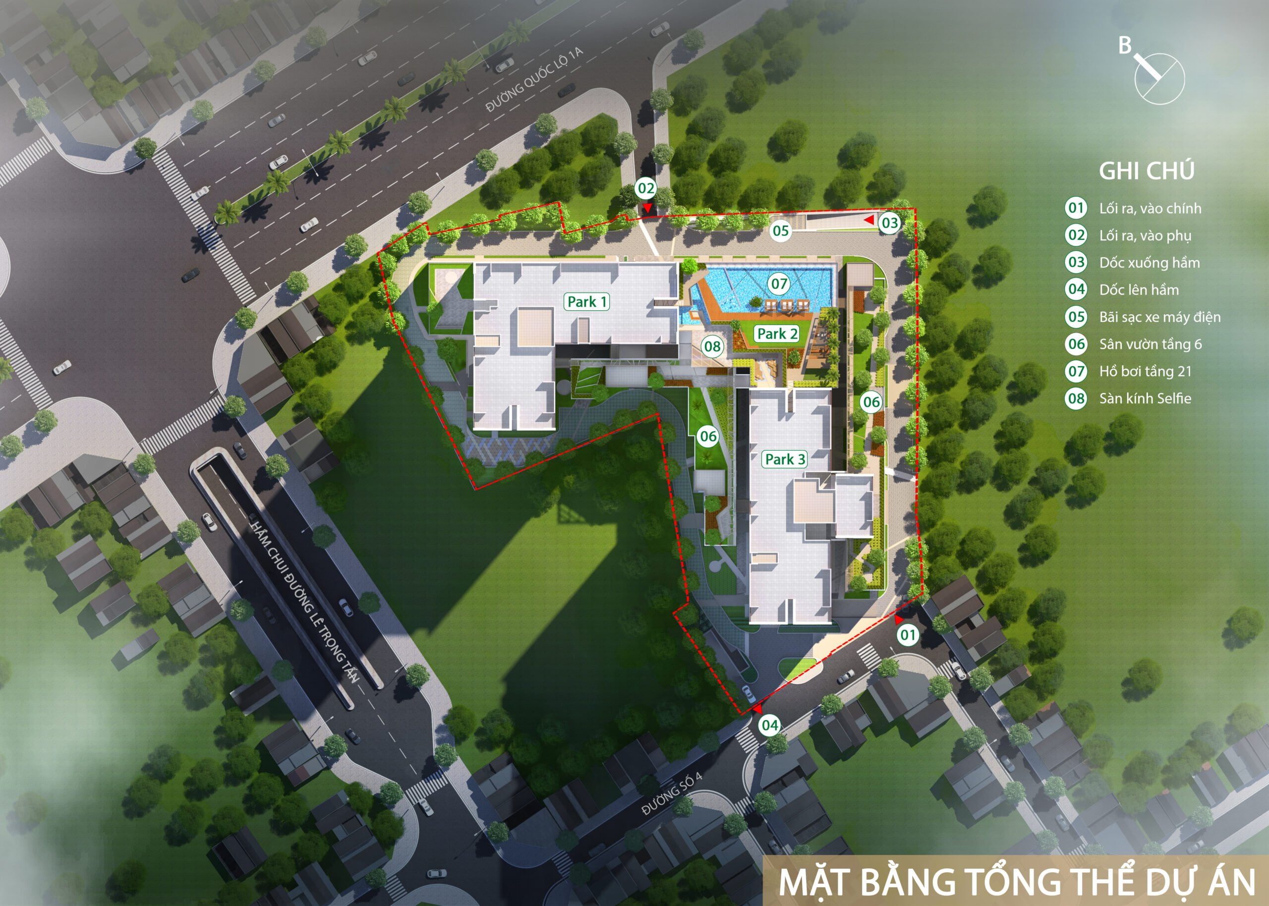 Mặt bàng tổng thể dự án Picity Sky Park Bình Dương