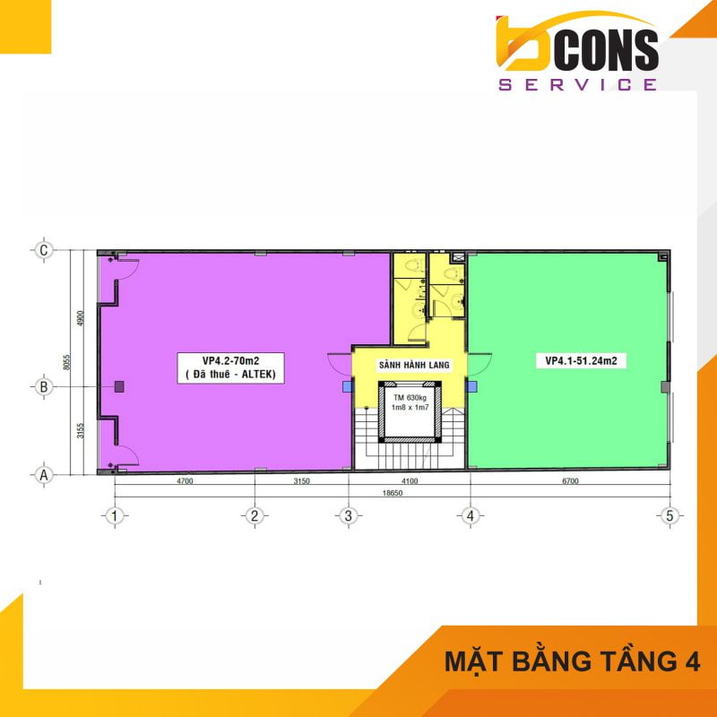 Mat bang tang 4 toa nha Bcons Tower III