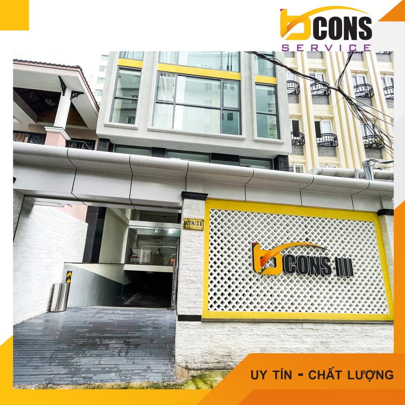 Mặt ngoài tòa nhà văn phòng Bcons Polaris 3 Quận Bình Thạnh