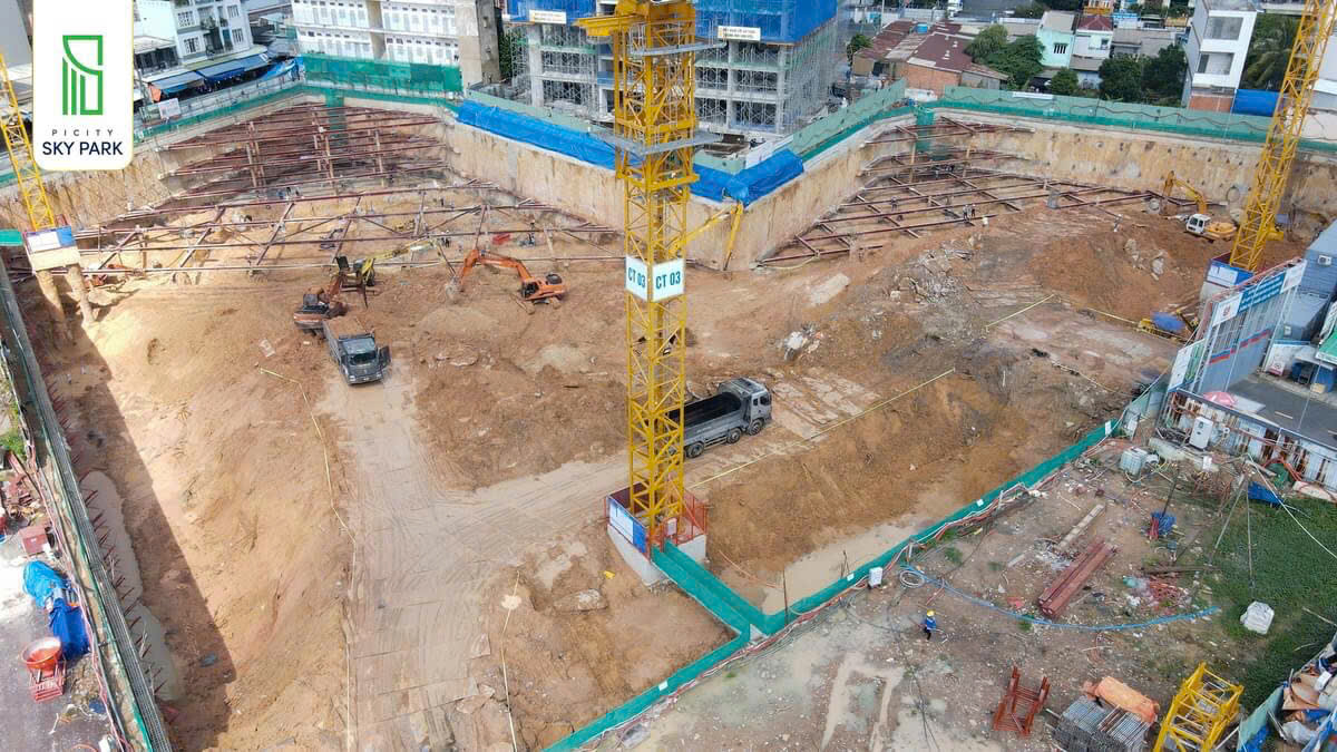 Cập nhật hình ảnh Tiến độ xây dựng Picity Sky Park ngày 30/8/2024