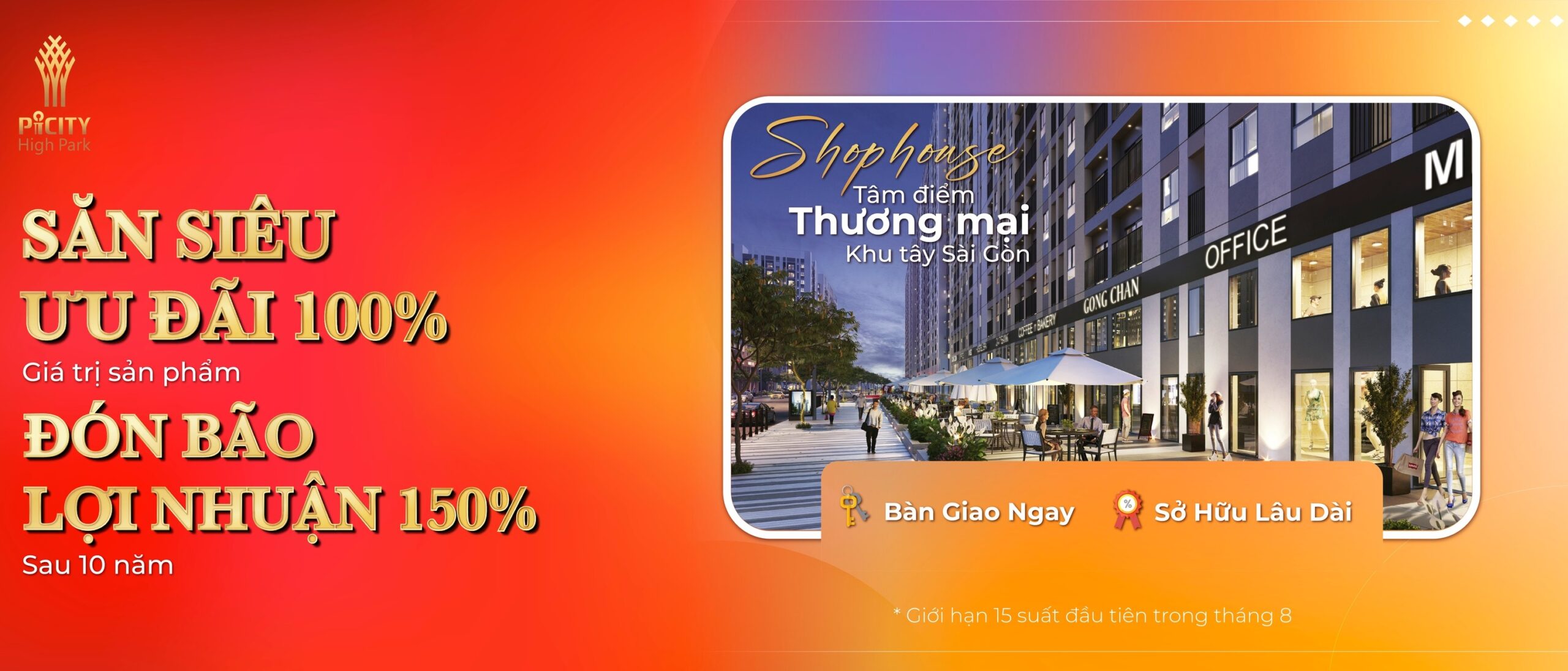 Bắt lấy ưu đãi lợi nhuận Shophouse Picity Quận 12