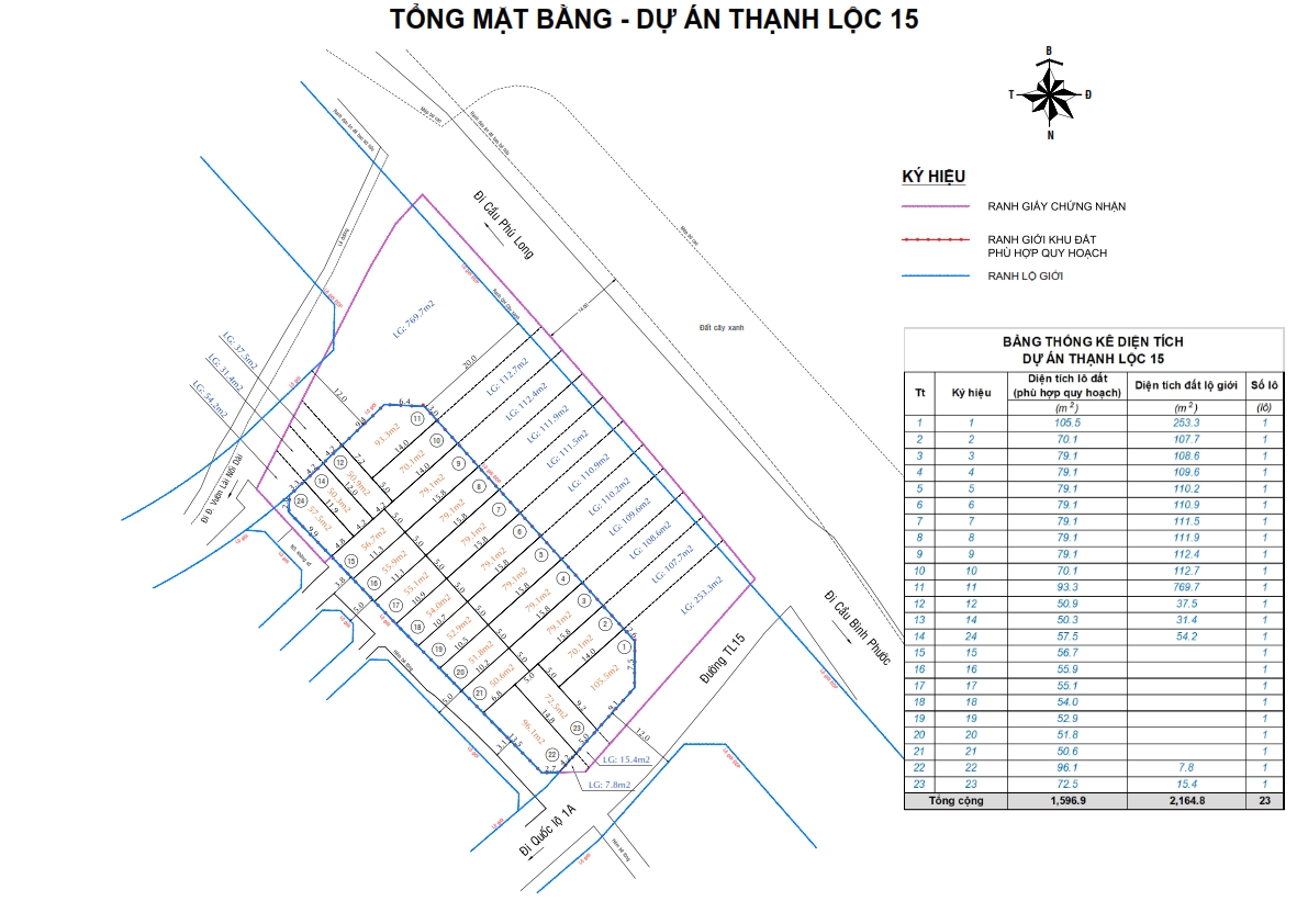 Mat bang phan lo dat nen Thanh Loc 15