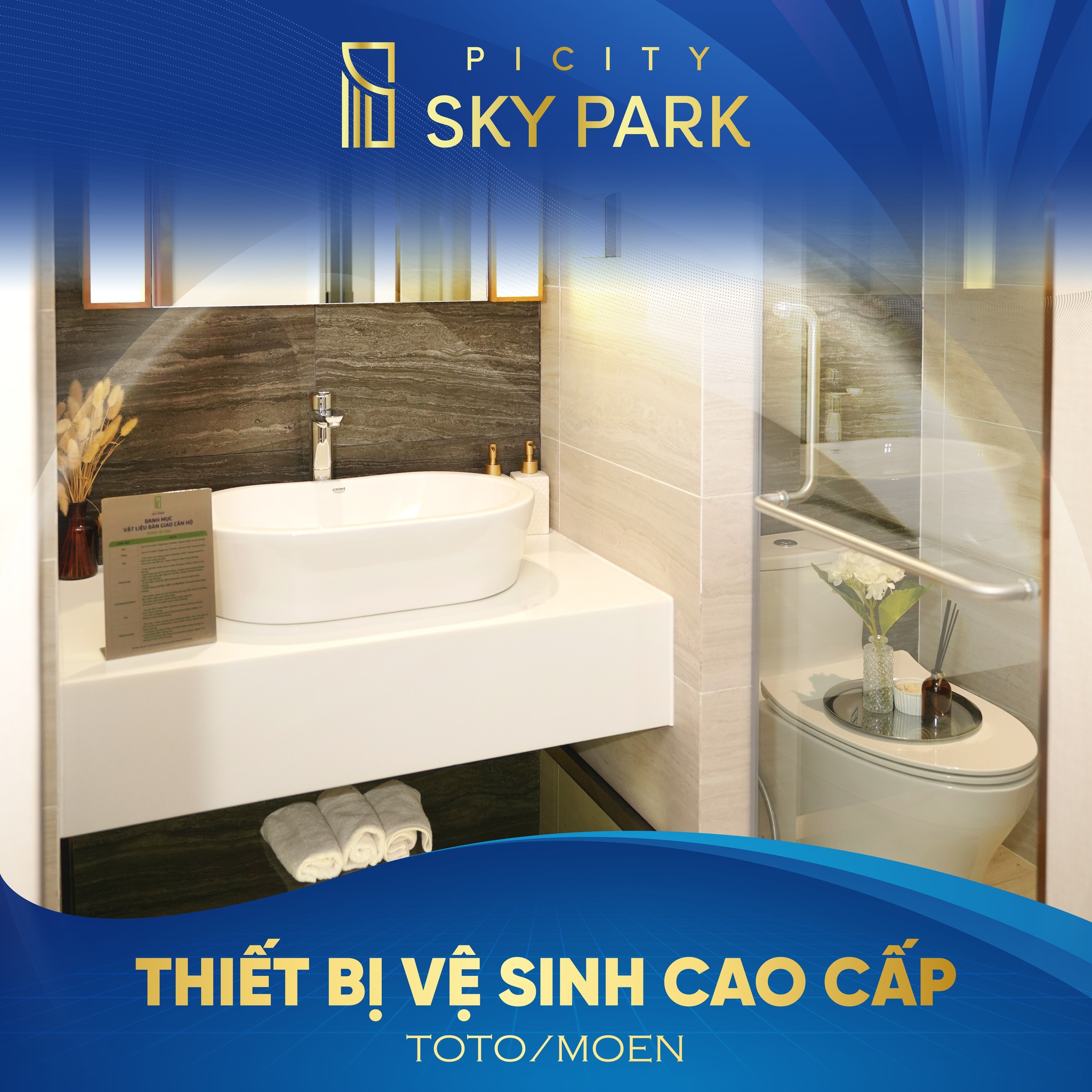 Tieu chuan ban giao thiet bi ve sinh cao cap tai Picity Sky Park