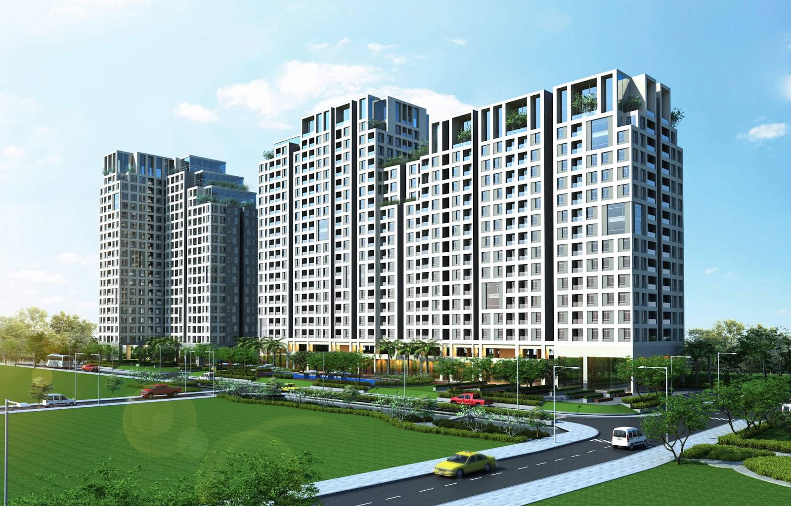 Phối cảnh dự án Opal Riverside Đất Xanh Group