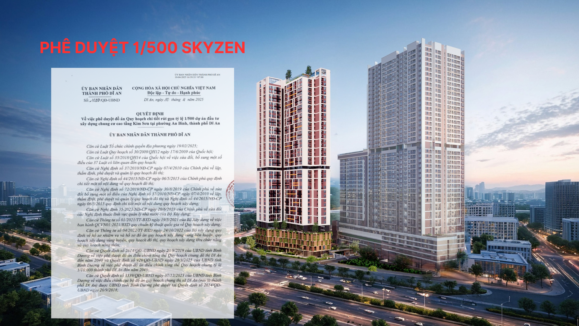 Quyết định phê duyệt 1/500 SkyZen ngày 10/04/2025