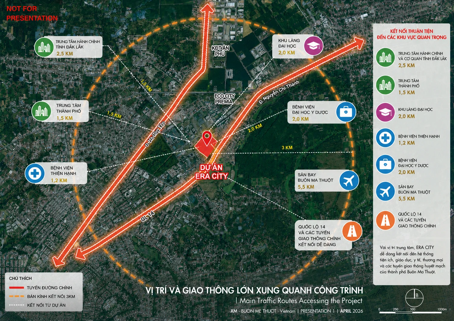 Vị trí dự án Era City Buôn Ma Thuột